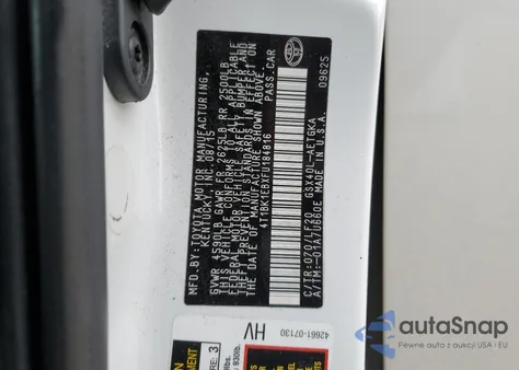 2015 Toyota Avalon Xle из США, поврежденный, VIN 4T1BK1EBXFU184816